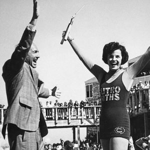 Diane Feinstein at ribbon cutting at opening of PIER 39