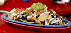 Nachos with guacamole on top from Wipeout Bar & Grill